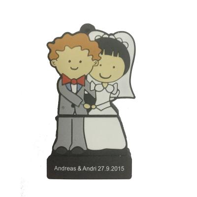 China Custom Fashion Plastic New Products Names Wedding Gift PVC USB Flash Drive 4GB/8GB/16GB With Tin Box for sale