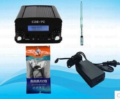 China CZE-7C 1W/7W wireless radio station FM transmitter 1km long range fm transmitter CZE-7C for sale