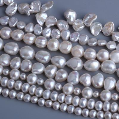 China Wholesale Factory Price Freshwater Medium Loose Pearl Creamy White Pearl Potato Form Real Natural Pearl Bracelet Clearance For Couples for sale