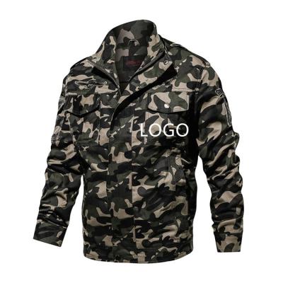 China IVY New Arrival 2021 Long Sleeve Breathable Camouflage Men's Custom LOGO Military Coat Cargo Cotton Outdoor Jacket for sale