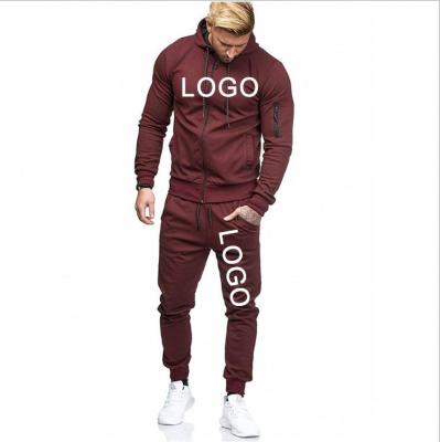 China IVY Wholesale Custom Breathable LOGO Fitness Jogging Sportswear 2 Piece Set Pullover Men Hoodies Tracksuit for sale