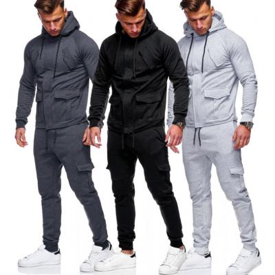 China IVY Vetement Sport Homme Polyester Breathable Hoodie Sportswear 2 Pieces Set Sweatsuit Men Jogging Suit Set for sale