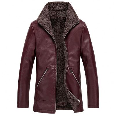 China Motorcycle IVY Winter Gym New Fur Thinner Velvet Thickened Casual Leather Jacket One Viable Coat Men Large for sale