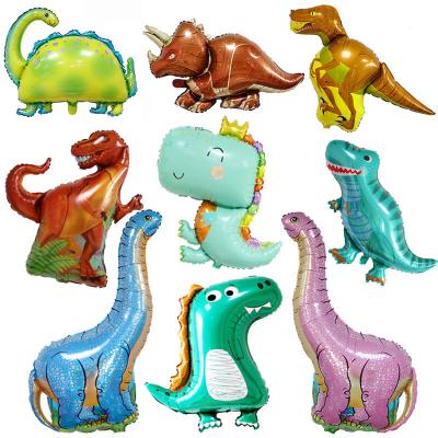 China Foil Balloon Dinosaur Tyrannosaurus Rex Balloon Theme Birthday Party Decorated Air Cute Helium Layout Dragon Regular Balloons for sale