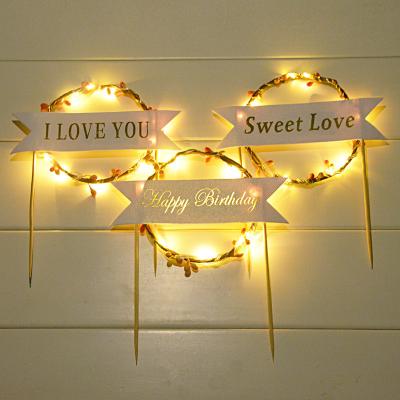 China Wholesale Customized Paper Topper Acrylic Happy Christmas Happy Birthday Kids Valentines Day Wedding Cake Topper Decoration for sale