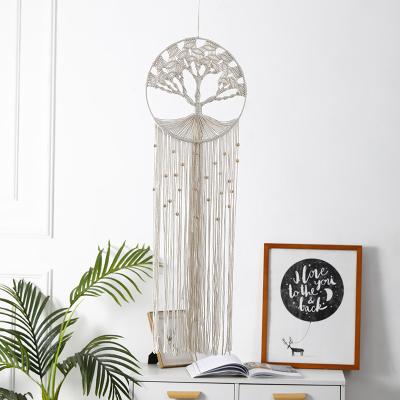 China Wholesale New Modern Home Decoration Dream Catcher With Crystals Feather INS Pendant Bohemian Gift Handwoven Tapestry for sale