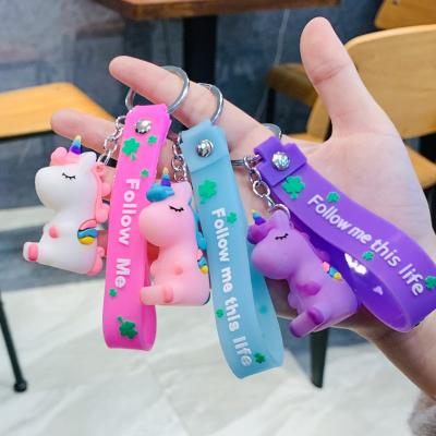 China Hot Sale Silicone Unicorn Rope Silicone Small Handy Cartoon Small Gifts Hot Handy Cartoon Anime Main Chained Set Set for sale