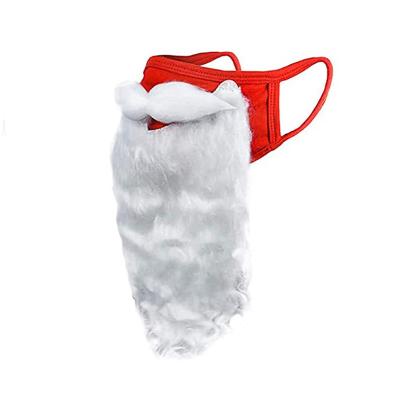 China Fun Santa Beard Mask Halloween Funny Dress Up Cute White Mask Dustproof Cotton For Christmas Face Mask Kids for sale