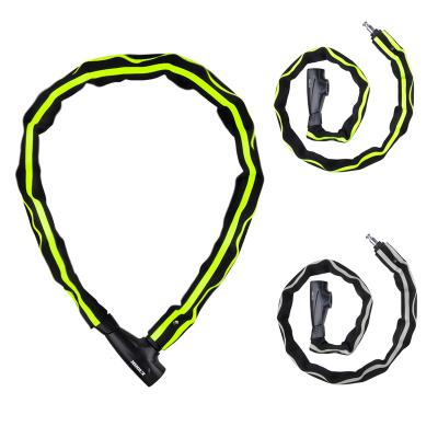 China Electric Bike/E-Bike/Motorbike New Arrival Mountain Bike Lock Chain Lock With Reflective Stripe for sale