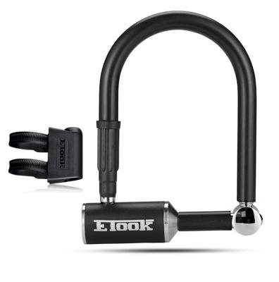 China E-Bike/Bike/Motorcycle 13mm Single Anti-theft Lock Bicycle U-Lock Side Lock With Bracket, 2 Keys for sale