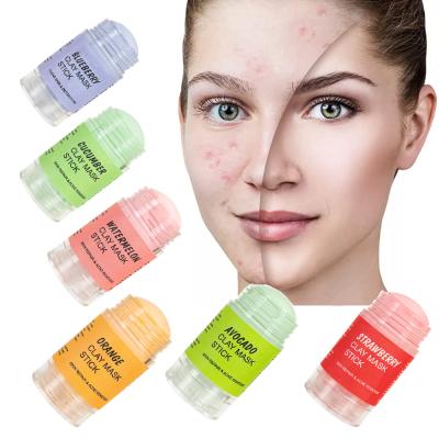 China Moisturizer Private Label Face Care Deep Cleansing Moisturizing Purifying Green Tea Clay Mud Mask Facial Stick for sale