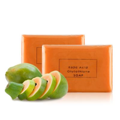 China Private Label Toilet Soap Bar Base Cleansing Skin Whitening Papaya Kojic Acid Soap for sale