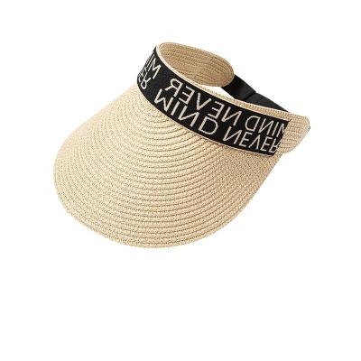 China Wholesale Cheap Image Factory OEM Straw Sport Sun Visor Hat With Letters for sale