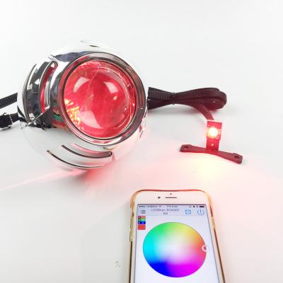 China Universal Car RGB RGBW 3.0inch 2.5inch Bi-xenon Lens Devil Eye with Mobile Phone APP for sale