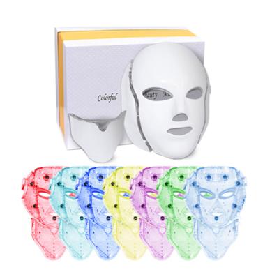 China PDT Photon Light Skin Beauty Therapy 7 Colors LED Face Shield Mask 20*23*1.5cm for sale