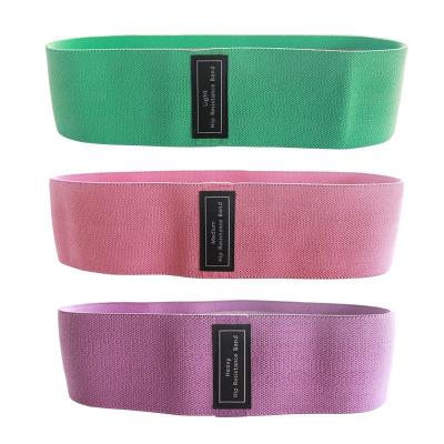 China Spandex/Cotton Elastic Band Color Movement Fitness Resistance Circle Hip Shaping Band Knitted Weightlifting Resistance Band for sale