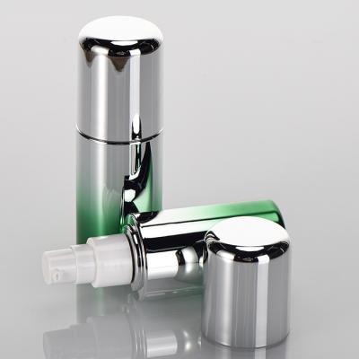 China Cosmetic Wholesale Green Cosmetic Toner Packaging Cosmetic Luxury 50ml Empty Plastic Pump Bottle for sale