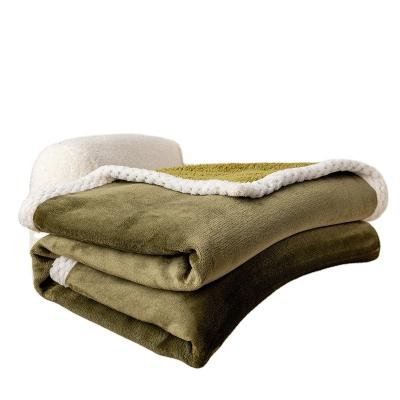 China Luxury Sofa Composite Process Wool Queen Size Beds Large Throw Anti-Static Logo Blanket for sale