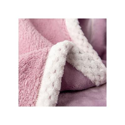 China Anti-Static Sofa Composite Process Wool Fleece Luxury Oversized Winter Beds Adult TV Heavy Hoodie Blanket Blanket for sale