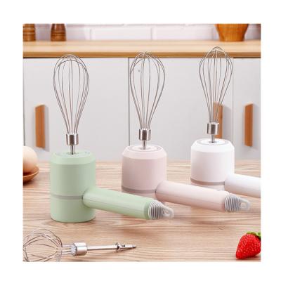 China USB Wireless Rechargeable Kitchen Egg Beater Batter Batter Flour Bread Dough Hand Electric Mixer Cordless Home Mixer for sale