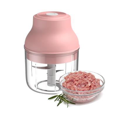 China 250ml Rechargeable Portable Mini Electric Meat Grinders Car Mincer Machine Kitchen Household Meat Grinder for sale