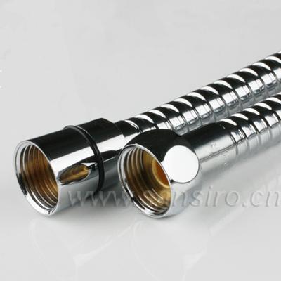 China Chrome-polishd double lock stainless steel shower hose with screw nut, 7 years guarantee SHS-310 for sale