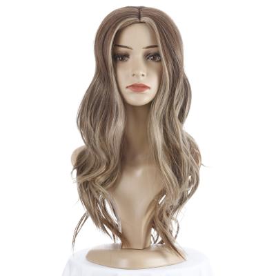 China Fashion New Fashion Vogue Women Long Hair Chemical Fiber Elegant Curly Natural Wigs for sale