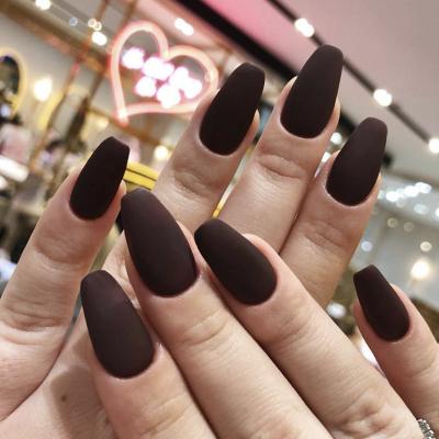 China New Fashion High Quality Wholesale Cheap Full Cover Medium Long Press On False Nails for sale