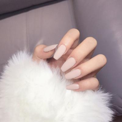 China Wholesale High Quality High Gloss Fancy Nail Tips Frosted Style Press On False Nails for sale