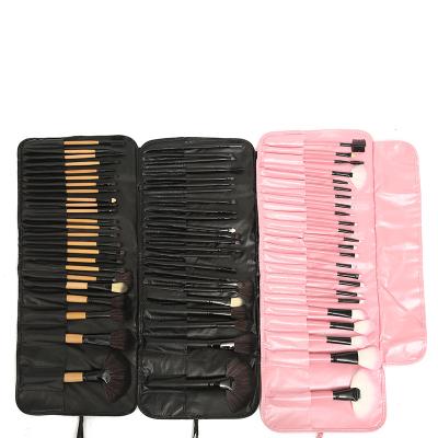 China Angular Blush Simple Style Synthetic Fiber Handle Makeup Professional Luxury Wood Brush Set for sale