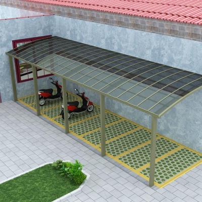 China Car parking polycarbonate cantilever parking lot with aluminum parking lot wohnmobil carport for sale