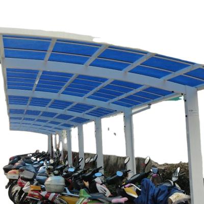 China Outdoor Car Parking Aluminum Parking Lot Motorcycle Parking Shed For Factory for sale