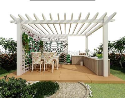 China Pergolas and Gazebos Easily Assembled with Waterproof Aluminum Canopy Frame Pergolas for sale