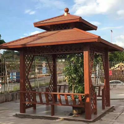 China 100% UV Protected Chinese Hexagon Luxury Outdoor Flat Roof Gazebo Gazebo Tent for sale