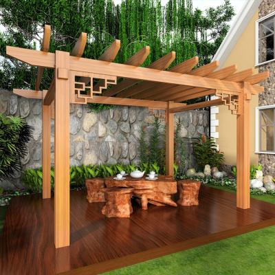 China Easily Assembled Aluminum Pergola 3x3 Profile Customized Exterior Size for sale