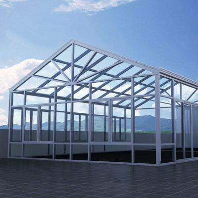 China Anti-Hurricane Waterproof Aluminum Glass House Solarium Prefab Sunroom for sale