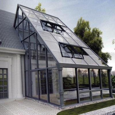 China Anti-Hurricane Aluminum Alloy House Glass Prefab House Preservative Sunroom Factory Price for sale