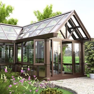 China Anti-Hurricane Sunroom For Winter Garden From China Factory , Aluminum Frame Glass Houses Free Standing for sale