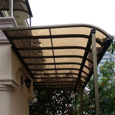 China Balcony Factory Wholesale Chinese Manufacturer Uv Protection Curved Glass Canopy for sale