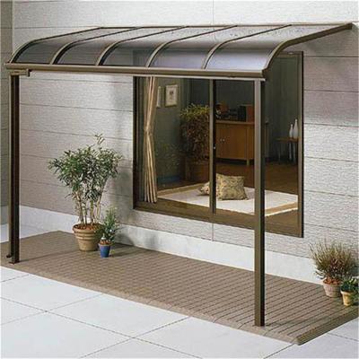 China Hot Sale Balcony 2021 Outdoor Polycarbonate Sheet Garage Canopy Aluminum Sun Protection Tent for sale