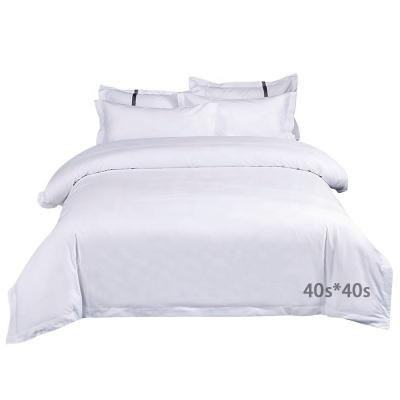 China Antistatic 100 Cotton Hotel Bedding Set White Duvet Cover for sale