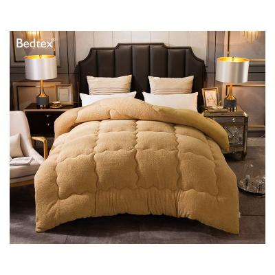 China Saudi Arabia Fleece Home Comforter Covers Soy Fiber Plaid Kapok Soft Fiber Comforter for sale