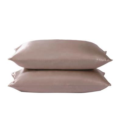 China Reversible Satin Cowl Satin Microfiber Pillow Case Set Reversible Pillowcase for sale