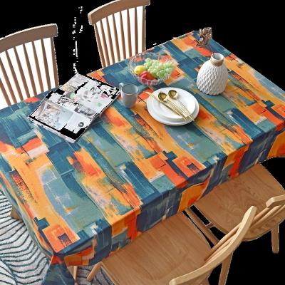 China Beautifully Patterned Cotton and Thickened Linen Mat Rectangular Table Cloth Wedding Chinese Style Picnic Dust Cloth Home Table for sale