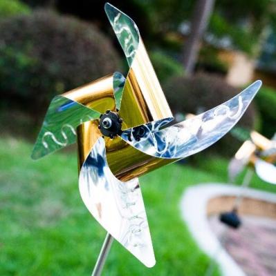 China Waterproof Outdoor Solar Windmill Sunlight Holiday RGB LED Lawn Path Garden Street Windmill Multi-Color Solar Pathway Windmill for sale