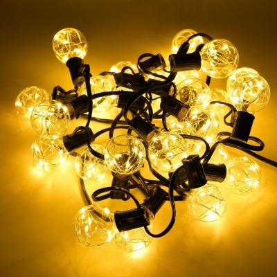 China Outdoor Stirng Light G40 Patio String Lights with 25 Shatterproof LED Globe Bulbs Hanging Backyard Lights for Bistros Indoor Outdoor Porch for sale