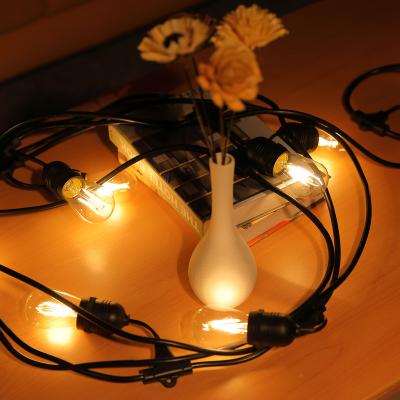 China 10m 14.4M 20M AU Plug 15 Hanging Outdoor Patio Table And Chairs On Patio Covers For Patio Light Single String With LED Bulbs for sale