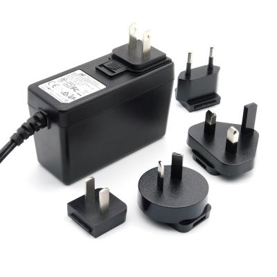 China DOE Power Adapter AC/DC 19V 1.6A 2.1A Wall Mount Pin AC/DC 19V 1.6A 2.1A Wall Mount Pin Interchangeable Change FCC RCM PSE CCC BSMI BSMI for sale