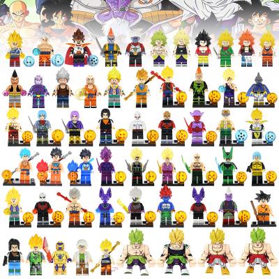 China Dragon Model Anime Cartoon TOY KF Mini Plastic Action Building Block Smart Toy Figure Ball Goku Broli Gogeta Character MODEL for sale