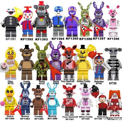 China Freddy's Christmas Toys Plastic Building Blocks Freddy's Bunny No Face Man Ballonboy Brick Figures Toy Amazon Hot Sale Five Nights Building for sale